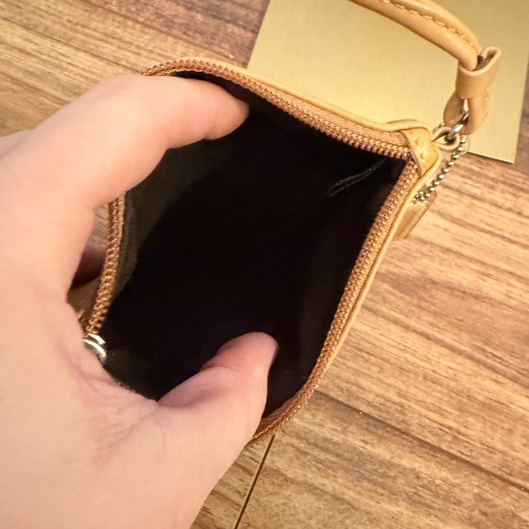 Coach Caramel Leather Wristlet - Picture 4 of 4